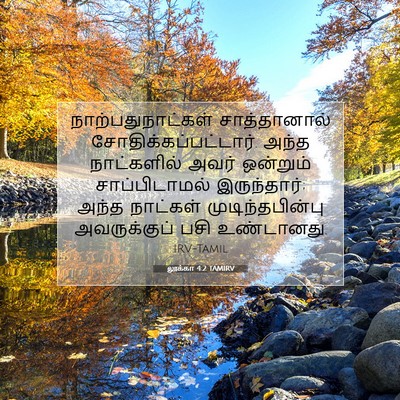 Picture 07 - லூக்கா 4:2 TAMIRV - நாற்பதுநாட்கள் - Bible Verse Picture