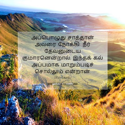Picture 07 - லூக்கா 4:3 TAMIRV - அப்பொழுது - Bible Verse Picture