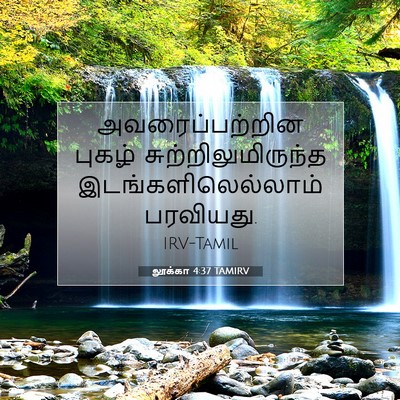 Picture 07 - லூக்கா 4:37 TAMIRV - அவரைப்பற்றின - Bible Verse Picture