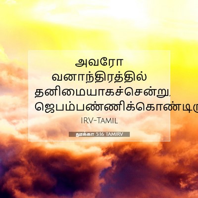 Picture 07 - லூக்கா 5:16 TAMIRV - அவரோ - Bible Verse Picture