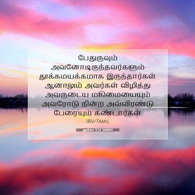 Picture 07 - லூக்கா 9:32 TAMIRV - பேதுருவும் - Bible Verse Picture