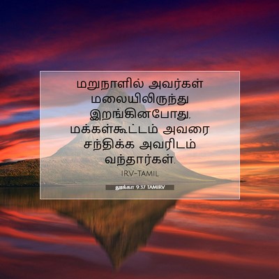 Picture 07 - லூக்கா 9:37 TAMIRV - மறுநாளில் அவர்கள் - Bible Verse Picture
