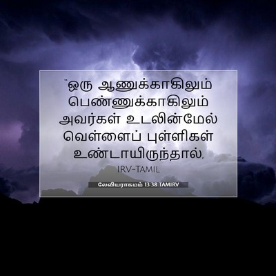 Picture 07 - லேவியராகமம் 13:38 TAMIRV - “ஒரு - Bible Verse Picture