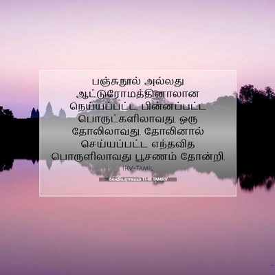 Picture 07 - லேவியராகமம் 13:48 TAMIRV - பஞ்சுநூல் அல்லது - Bible Verse Picture
