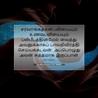 Picture 07 - லேவியராகமம் 14:20 TAMIRV -  - Bible Verse Picture
