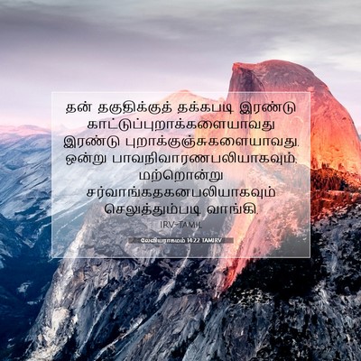 Picture 07 - லேவியராகமம் 14:22 TAMIRV - தன் தகுதிக்குத் - Bible Verse Picture