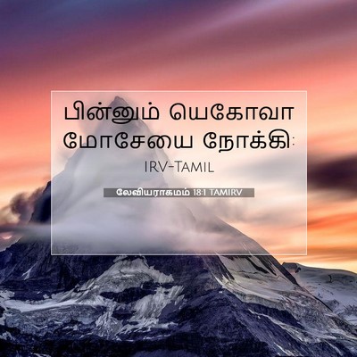 Picture 07 - லேவியராகமம் 18:1 TAMIRV - பின்னும் யெகோவா - Bible Verse Picture