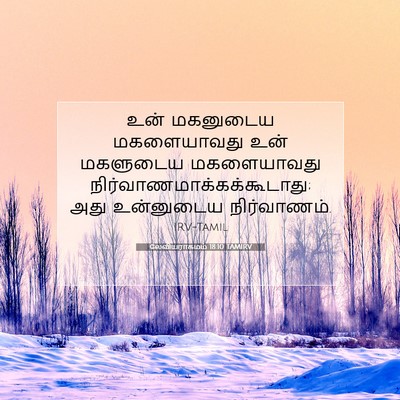 Picture 07 - லேவியராகமம் 18:10 TAMIRV - உன் மகனுடைய - Bible Verse Picture