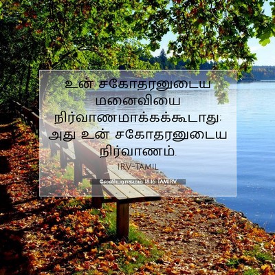 Picture 07 - லேவியராகமம் 18:16 TAMIRV - உன் சகோதரனுடைய - Bible Verse Picture