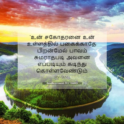 Picture 07 - லேவியராகமம் 19:17 TAMIRV - “உன் சகோதரனை உன் - Bible Verse Picture