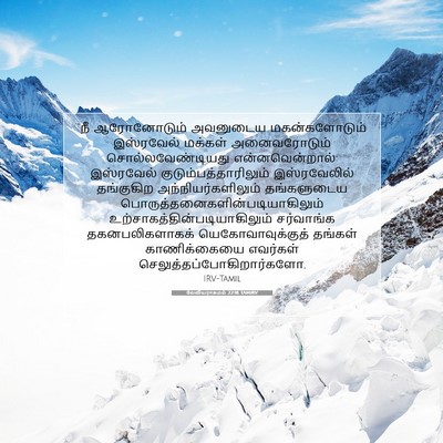 Picture 07 - லேவியராகமம் 22:18 TAMIRV - “நீ ஆரோனோடும் - Bible Verse Picture