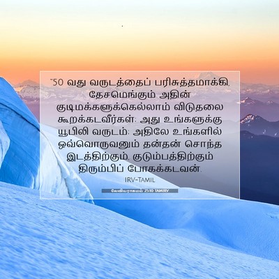 Picture 07 - லேவியராகமம் 25:10 TAMIRV - “50 வது வருடத்தைப் - Bible Verse Picture