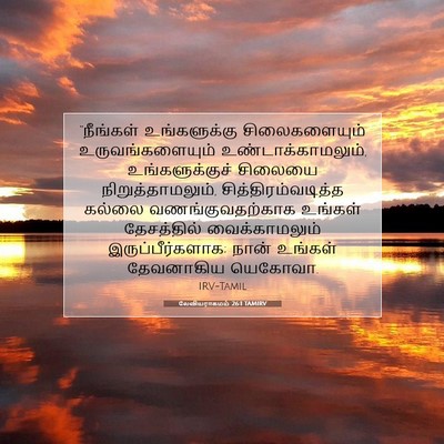 Picture 07 - லேவியராகமம் 26:1 TAMIRV - “நீங்கள் - Bible Verse Picture