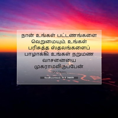 Picture 07 - லேவியராகமம் 26:31 TAMIRV - நான் உங்கள் - Bible Verse Picture
