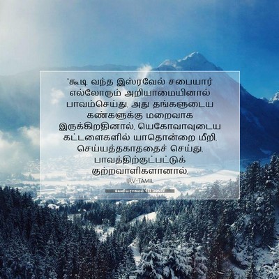 Picture 07 - லேவியராகமம் 4:13 TAMIRV - “கூடி வந்த - Bible Verse Picture