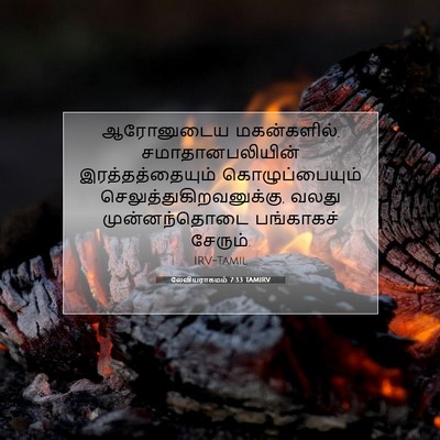 Picture 07 - லேவியராகமம் 7:33 TAMIRV - ஆரோனுடைய - Bible Verse Picture