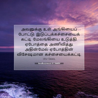 Picture 07 - லேவியராகமம் 8:7 TAMIRV - அவனுக்கு உள் - Bible Verse Picture