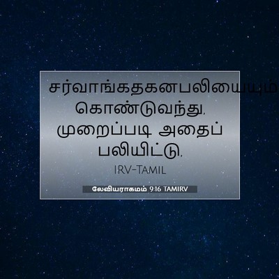 Picture 07 - லேவியராகமம் 9:16 TAMIRV -  - Bible Verse Picture