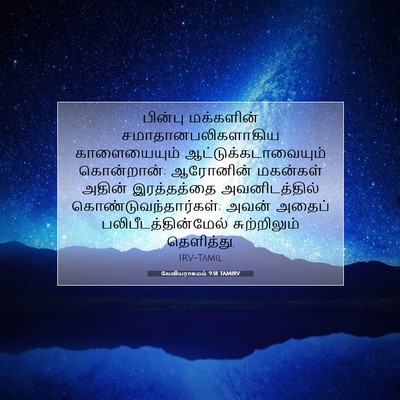 Picture 07 - லேவியராகமம் 9:18 TAMIRV - பின்பு மக்களின் - Bible Verse Picture