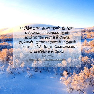 Picture 07 - வெளிப்படுத்தின விசேஷம் 1:18 TAMIRV - மரித்தேன், - Bible Verse Picture