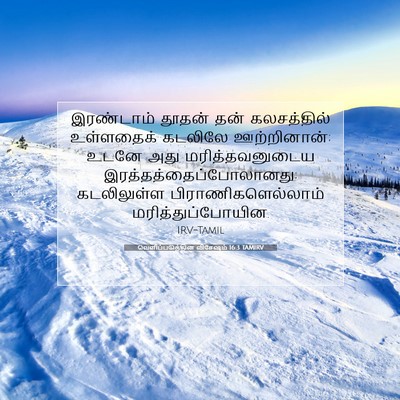 Picture 07 - வெளிப்படுத்தின விசேஷம் 16:3 TAMIRV - இரண்டாம் தூதன் - Bible Verse Picture