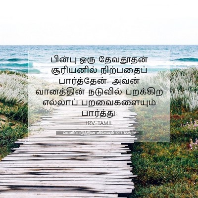 Picture 07 - வெளிப்படுத்தின விசேஷம் 19:17 TAMIRV - பின்பு ஒரு - Bible Verse Picture