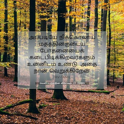Picture 07 - வெளிப்படுத்தின விசேஷம் 2:15 TAMIRV - அப்படியே - Bible Verse Picture