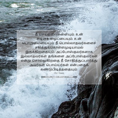 Picture 07 - வெளிப்படுத்தின விசேஷம் 2:2 TAMIRV - நீ - Bible Verse Picture