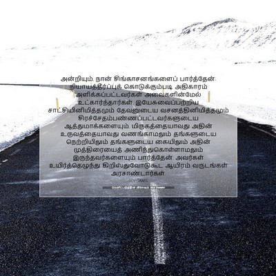 Picture 07 - வெளிப்படுத்தின விசேஷம் 20:4 TAMIRV - அன்றியும், நான் - Bible Verse Picture