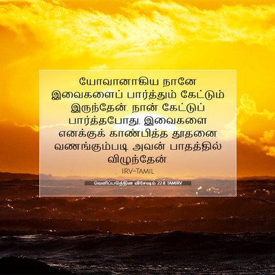 Picture 07 - வெளிப்படுத்தின விசேஷம் 22:8 TAMIRV - யோவானாகிய நானே - Bible Verse Picture