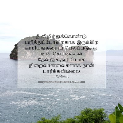 Picture 07 - வெளிப்படுத்தின விசேஷம் 3:2 TAMIRV - நீ - Bible Verse Picture