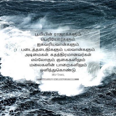 Picture 07 - வெளிப்படுத்தின விசேஷம் 6:15 TAMIRV - பூமியின் - Bible Verse Picture