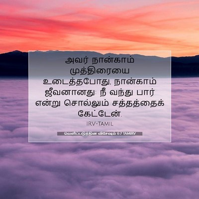 Picture 07 - வெளிப்படுத்தின விசேஷம் 6:7 TAMIRV - அவர் நான்காம் - Bible Verse Picture