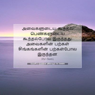 Picture 07 - வெளிப்படுத்தின விசேஷம் 9:8 TAMIRV - அவைகளுடைய கூந்தல் - Bible Verse Picture