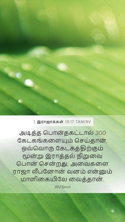 1 இராஜாக்கள் 10:17 TAMIRV Bible Verse Image