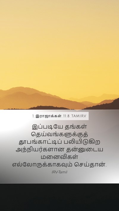 1 இராஜாக்கள் 11:8 TAMIRV Bible Verse Image