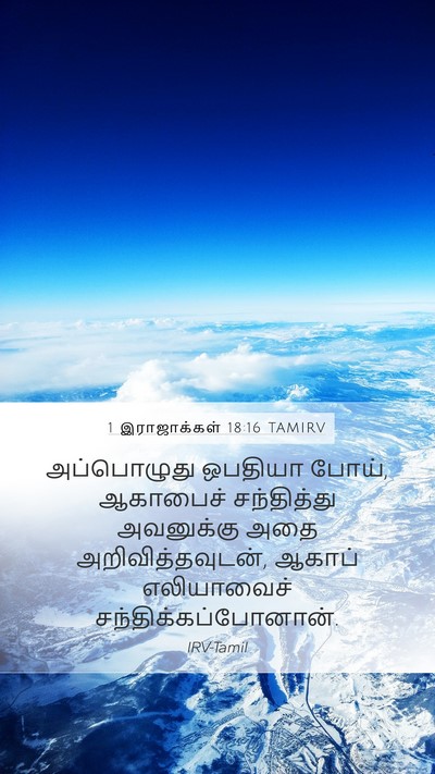 1 இராஜாக்கள் 18:16 TAMIRV Mobile Phone Wallpaper - அப்பொழுது ஒபதியா - Mobile Bible Verse Wallpaper