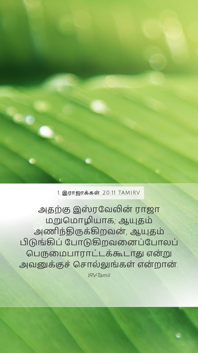 1 இராஜாக்கள் 20:11 TAMIRV Bible Verse Image