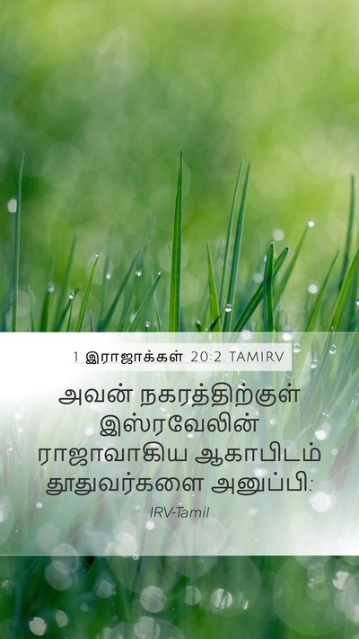 1 இராஜாக்கள் 20:2 TAMIRV Mobile Phone Wallpaper - அவன் - Mobile Bible Verse Wallpaper