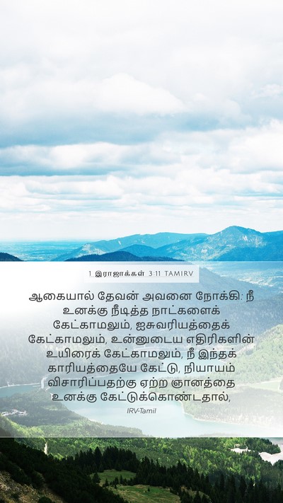 1 இராஜாக்கள் 3:11 TAMIRV Bible Verse Image