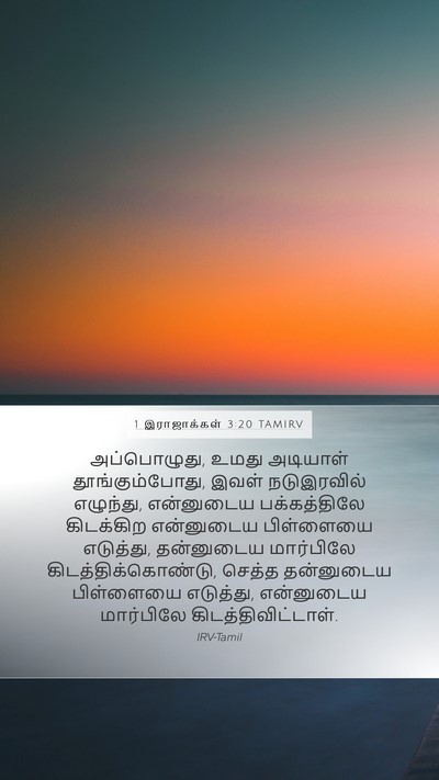 1 இராஜாக்கள் 3:20 TAMIRV Mobile Phone Wallpaper - அப்பொழுது, உமது - Mobile Bible Verse Wallpaper