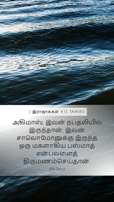 1 இராஜாக்கள் 4:15 TAMIRV Mobile Phone Wallpaper - அகிமாஸ், இவன் - Mobile Bible Verse Wallpaper