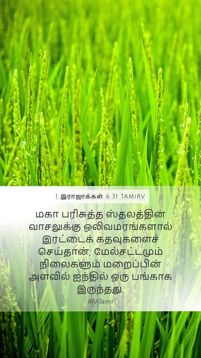 1 இராஜாக்கள் 6:31 TAMIRV Bible Verse Image
