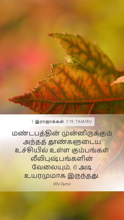 1 இராஜாக்கள் 7:19 TAMIRV Bible Verse Image