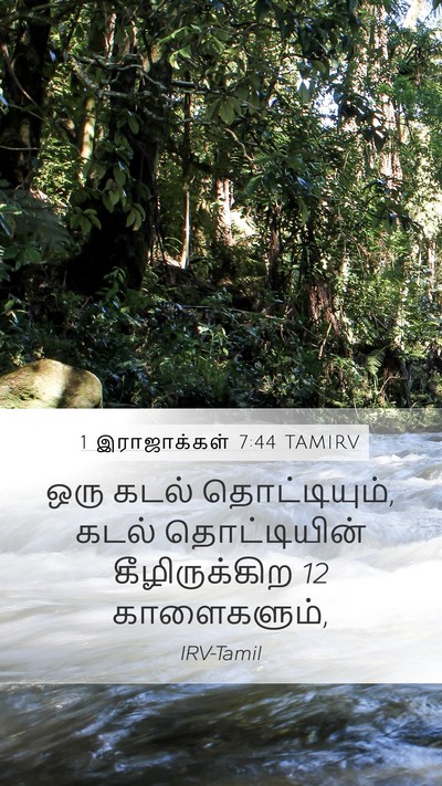1 இராஜாக்கள் 7:44 TAMIRV Mobile Phone Wallpaper - ஒரு கடல் - Mobile Bible Verse Wallpaper