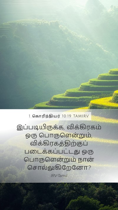 1 கொரிந்தியர் 10:19 TAMIRV Bible Verse Image