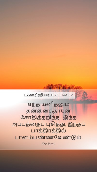 1 கொரிந்தியர் 11:28 TAMIRV Bible Verse Image