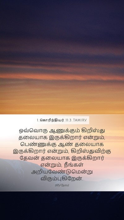 1 கொரிந்தியர் 11:3 TAMIRV Bible Verse Image