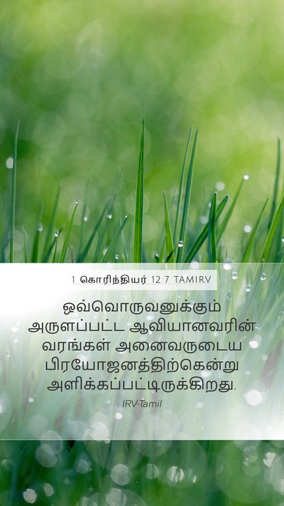 1 கொரிந்தியர் 12:7 TAMIRV Bible Verse Image