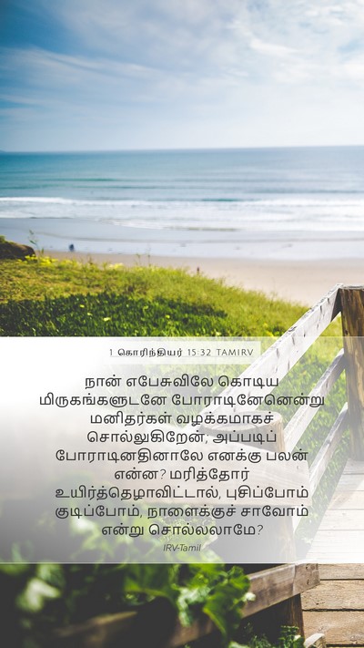 1 கொரிந்தியர் 15:32 TAMIRV Bible Verse Image